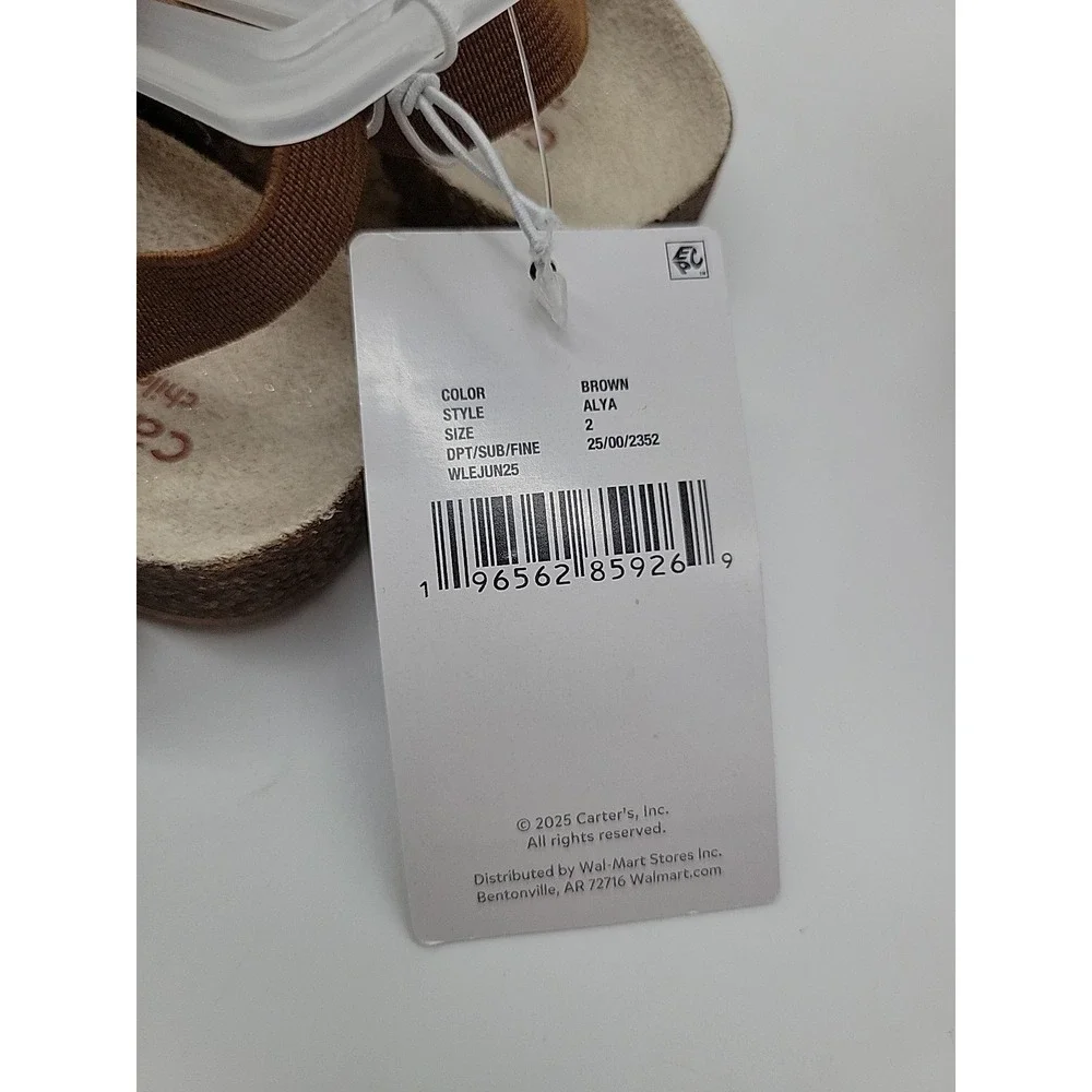 NEW Carter's Child Of Mine Baby Alya Clogs Girls Brown Size 2